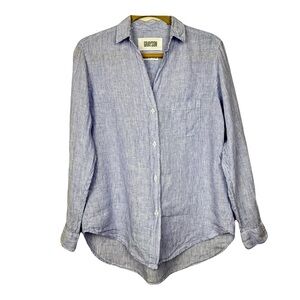 Frank & Eileen Grayson The Hero Striped Linen Shirt Blue & White Size 1 or XS